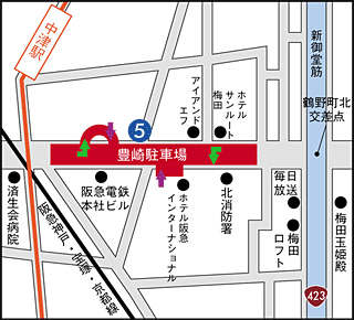豊崎地下駐車場所在地マップ