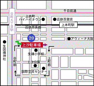 上汐地下駐車場所在地マップ